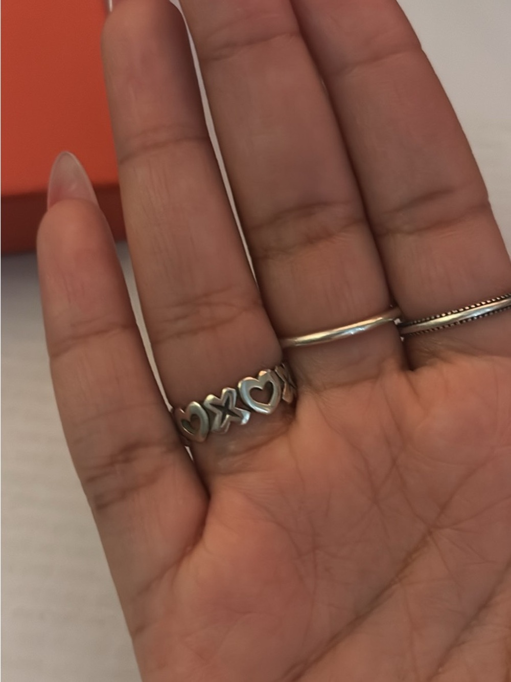 James Avery Silver Heart and X Cutout Band - Silver